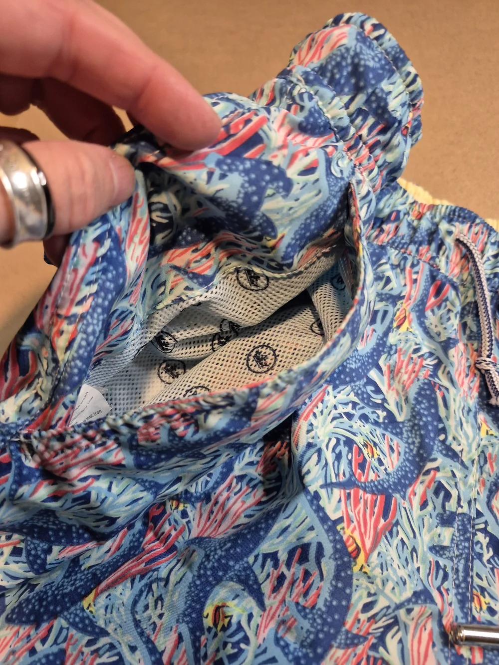Peter Millar Blue Coral Reef Print Swim Trunks 4571/7